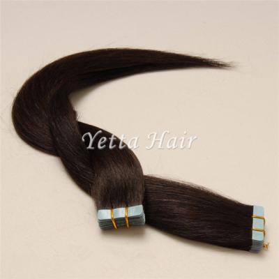 China Chocolate Pre Bonded Human Hair Extensions / Simplicity Tape In Hair Extensions for sale