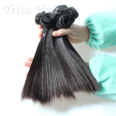 China Short Double Drawn Funmi Virgin Hair With Silky Straight Tangle Free for sale