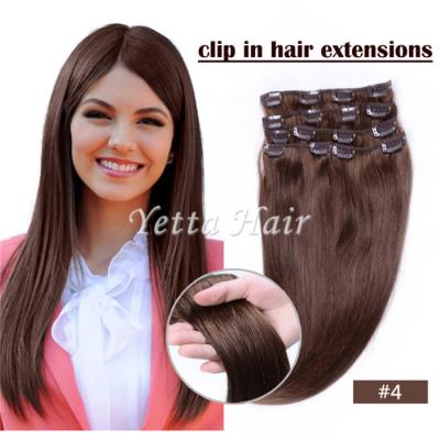 China Brazilian pre bonded remy human hair extensions / Clipped in Hair Extensions for sale