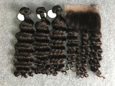 中国 100%の人間の毛髪の織り方のFrontal 10