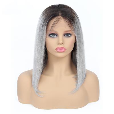 China Natural Cambodian Straight Hair Wig Short Hair Bob Wig With Baby Hair for sale