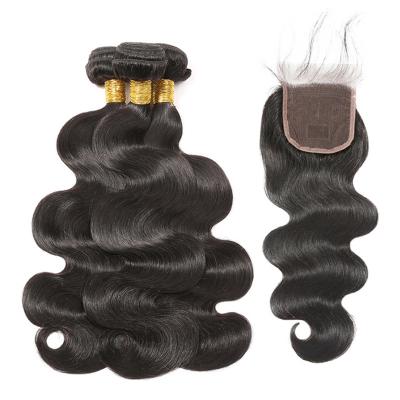 China O cabelo brasileiro natural do Virgin do preto 100%/cabelo humano brasileiro empacota à venda