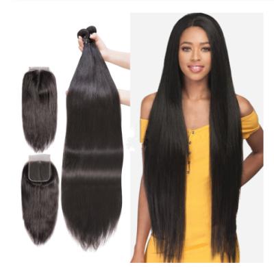 China Unprocessed Peruvian Virgin Human Hair Extensions 40 Inches Silky Straight for sale