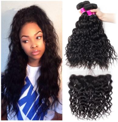 China Black Color Cambodian Virgin Hair / Natural Wave Hair Extensions No Shedding for sale