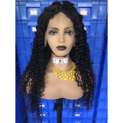 China Tangle Free Deep Wave 300% Pre - Plucked Lace Front Wig for sale