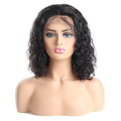 China 30 Inch Water Wave Full Lace Wig Brazilian Hair Cuticle Aligned for sale