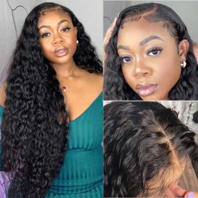 China Unprocessed Brazilian Human Hair Full Lace Wig OEM Vendors Water Wave for sale
