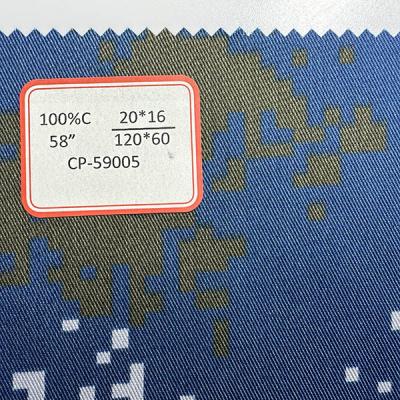 Chine Personnalisation Tissu imprimé en coton pur 20*16 120*60 Tissu imprimé de camouflage à vendre