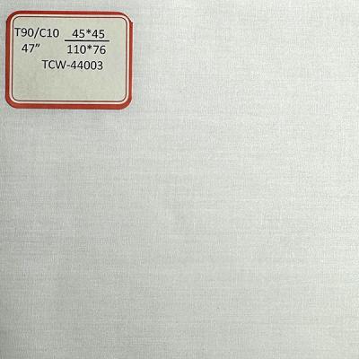 Chine Tissu de poche en polycoton TC blanchi en blanc teint TC 45x45 110x76 à vendre