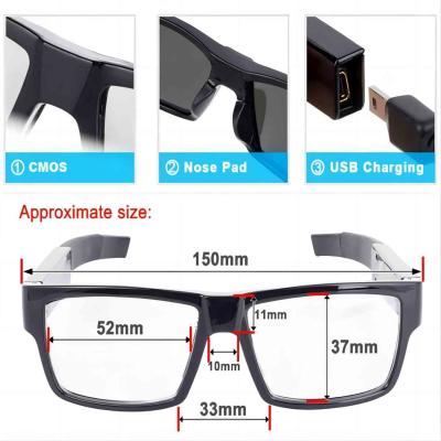 China Security Hidden Camera Sunglasses1080P Built-In 32G Memory Card Touch Control for sale