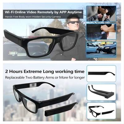 China Outdoor WiFi Security Camera Glasses Wireless 2 Way Talk Phone APP Control for sale