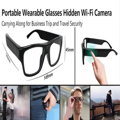 China Wearable Wearable WIFI Video Glasses FHD 1080P 30FPS Vlog Camera Recorder for sale