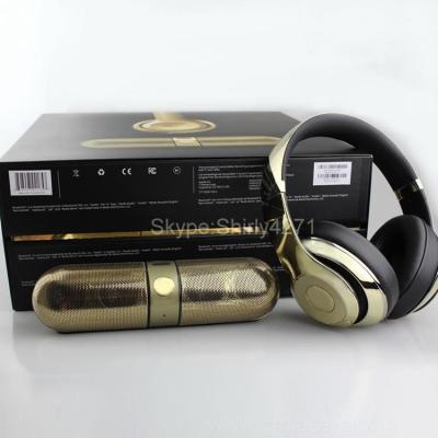 China BEATS BY DR DRE GOLD STUDIO WIRELESS HEADPHONES & PILL 2.0 LIMITED EDITION NEW for sale