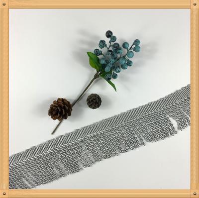 China Elegant Polyester Grey Bullion Tassel Brush Trimming  fringe for sale