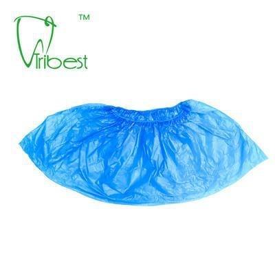 China CPE Blue Plastic Disposable Waterproof Shoe Covers for sale