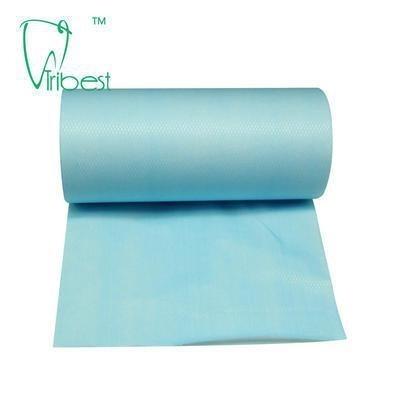 China Waterproof Blue Disposable Dental Bibs In Rolling Type for sale