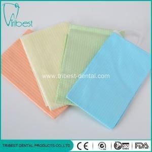 China Adult Dental Protective Wear , Three Ply Disposable Patient Bibs With Tie for sale