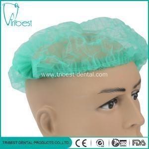 China Non Woven Dental Protective Wear , Elastic Disposable Head Cap For Health Workers for sale