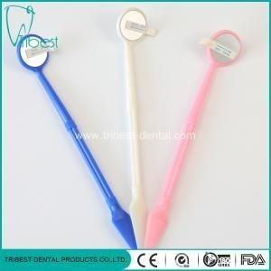 China 175mm PC Disposable Dental Mirror With Spatula for sale