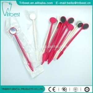 China Plastic Disposable Dental Mirror With Spatula for sale