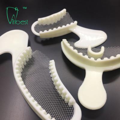 China White Dental Impression Tray , Disposable Edentulous Impression Trays for sale