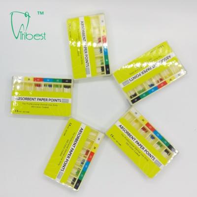 Китай Пункты зубоврачебного вещество-поглотителя CE бумажные/0,02 сплющивают зубоврачебные пункты гуттаперчи продается