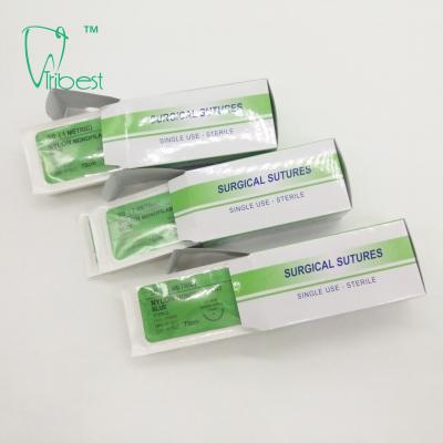 China OEM Surgical Polyglycolic Acid Suture With Needle Nylon Silk for sale