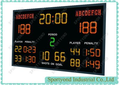 China LED Hockey Scoreboard , Handball Electronic Scoreboard With Wireless Console for sale