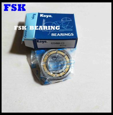 China Brass Cage 6204 MA / C3 6205 M Deep Groove Ball Bearing P6 P5 Quality for sale