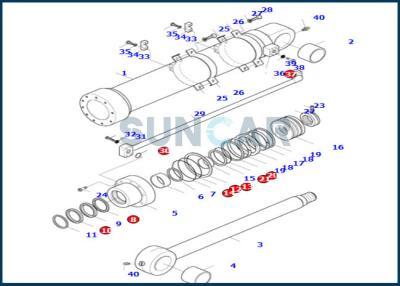 China CA2478790 247-8790 2478790 Boom Cylinder Service Kit For CAT E320D for sale