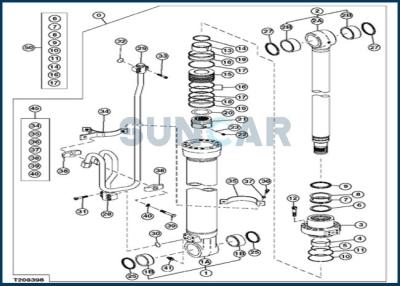 China DEERE-4614118 Boom Cylinder Service Kit for Excavator Deere 210 for sale