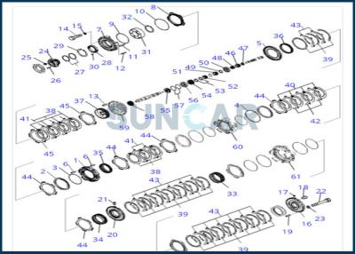 China 14Y-22-13270 14Y2213270 Dichtungs-Siegelring für Planierraupen-Drehmomentwandler und Getriebe zu verkaufen