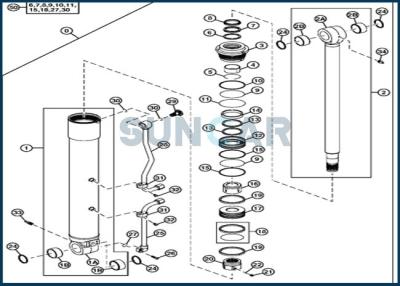 China 4663491 Boom Cylinder Seal Repair Kit Fits Deere 75d 85d Hydraulic Cylinder Seal Kit Seal Repair Kit for sale