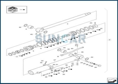 Chine CAS CX57C CX60C d'ajustements de kit de réparation de joint de cylindre de XKCD-03438 XKCD03438 Dipper à vendre