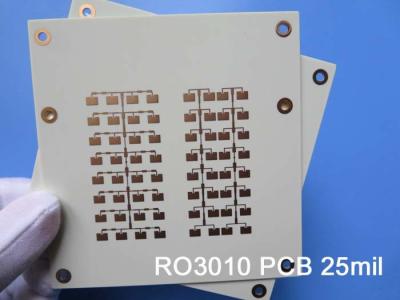 China RO3010 25mil 0.635mm Microwave PCB Board LPSM Solder Mask for sale