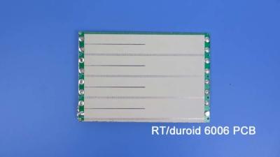China 25mil RT Duroid 6006 RF PCB Blog With Green Solder Mask And Immersion Gold en venta