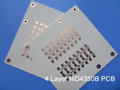Cina RO4350B 4 mette a strati il circuito a più strati di 0.8mm con il Silkscreen bianco in vendita