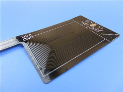 中国 黒いCoverlay 1ozの銅適用範囲が広いPCB板Polyimideの覆われた積層物 販売のため