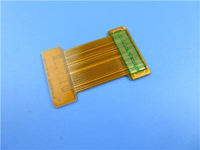 China Double Layer Flexible Printed Circuit on Polyimide With Gold Plated and FR-4 Stiffener for Electronic Toll Collection for sale