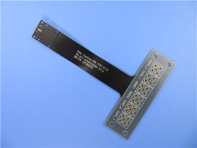 China Circuito impresso flexível da única camada (FPC) com o reforçador FR-4 de 1.0mm e máscara preta da solda para o módulo sem fio à venda
