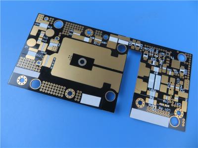 China RF-60TC High Power Amplifiers Double Sided Taconic PCB 30mil Black Solder Mask Coating for sale