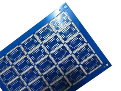 China Placas de circuito acasteladas dos furos do PWB da borda meias construídas em 1.6mm FR-4 com máscara azul da solda à venda