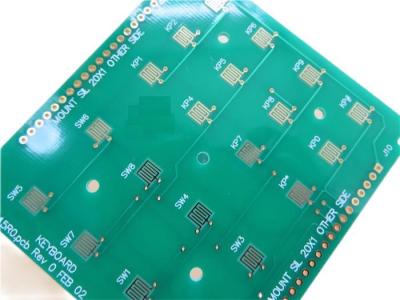 China Keypad PCB Hard Gold Circuit Board Built On Tg170 FR-4 With Green Solder Mask for sale