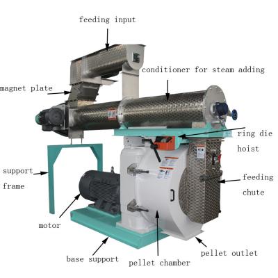 China Automatic Poultry Feed Pellet Machine 1000-3000kg/H Animal Feed Pellet Mill for sale