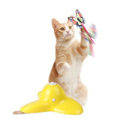China 285g Cat Pet Toys Flutter Bug Electric Rotating Butterfly Cat Toy for sale