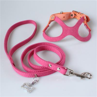 China Hallupets Soft Mesh Padded Collar Leash Harness Set Dog Chest And Back Traction for sale