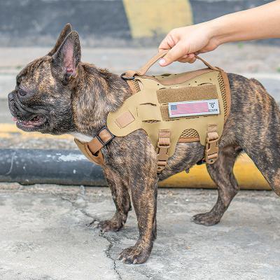 China Outdoor Tactical Pet Training Chest Strap With Hypalon Material Dog Harness Dog Leash Vest Style Dog Leash for sale