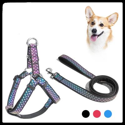 China Dog Leash Pet Dog Collars Soft Neoprene Pets Accessories Reflective Exclusive Pet Rope Harness Leash Set for sale