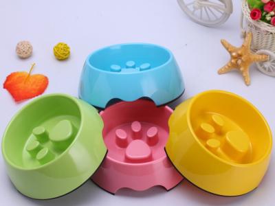 China Non Slip Slow Eating Cat Bowl Prevent Cat Food Splash Water Pet Slow feeder Puppy Bowl for sale