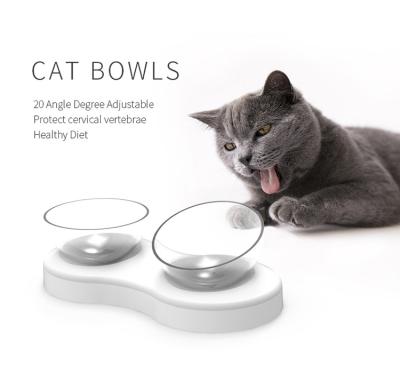 China Elevated Double Cat Food Bowls Funny For Small Animals 32.3*16.5*9.5cm for sale